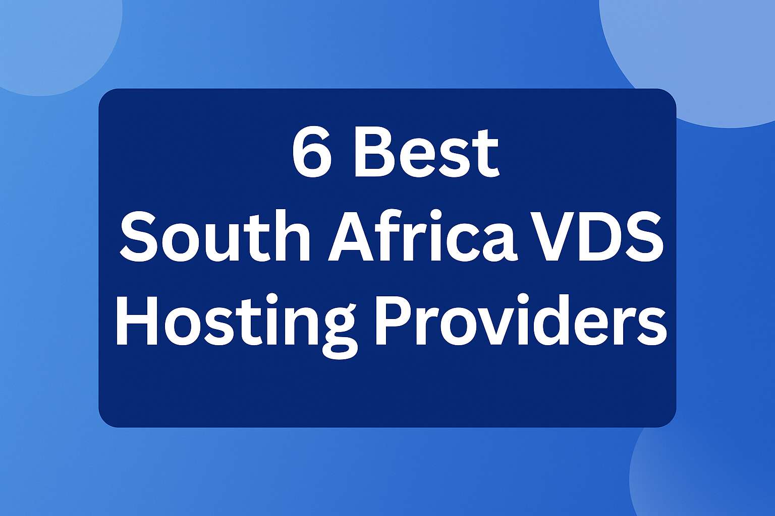 South Africa VDS Hosting